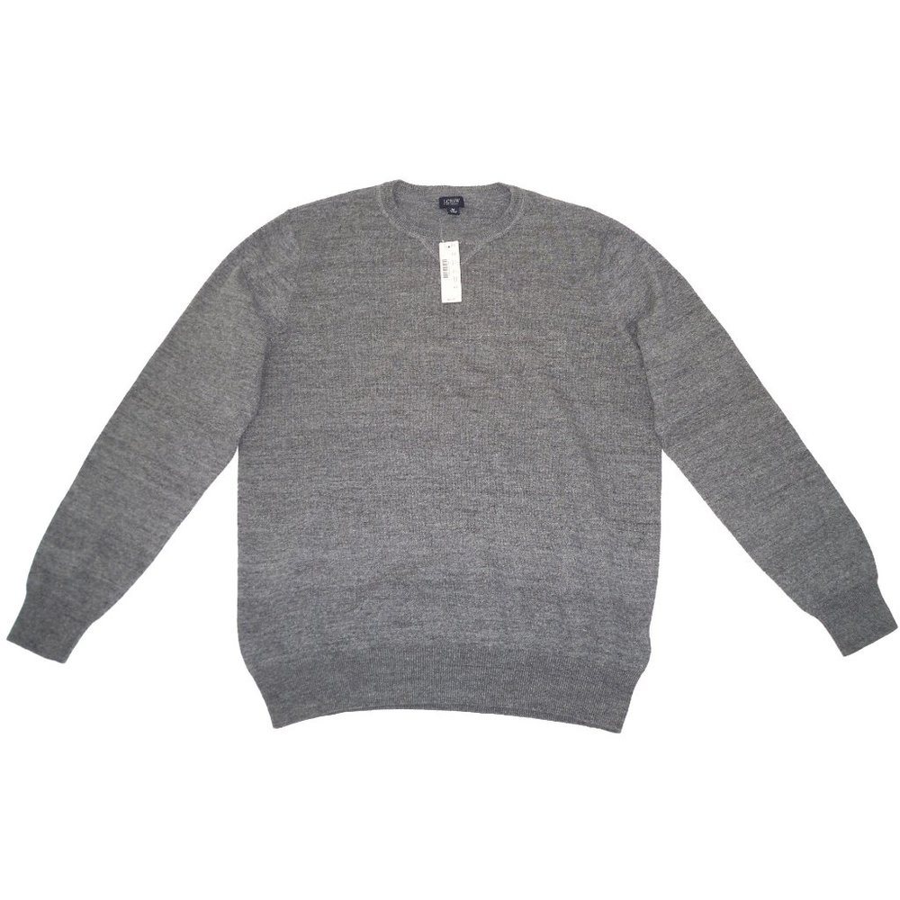 J. Crew M Basic Heather Gray Sweater Cotton